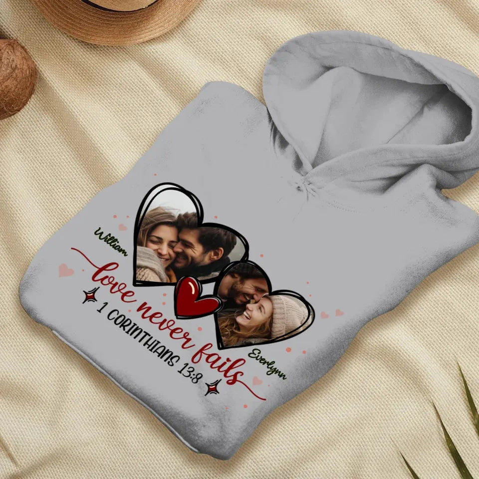 Love Is Patient, Love Is Kind, And It Endures All Things - Personalized Gifts For Couple - Unisex Hoodie