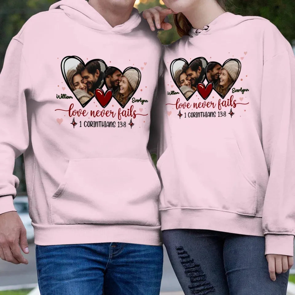 Love Is Patient, Love Is Kind, And It Endures All Things - Personalized Gifts For Couple - Unisex Hoodie