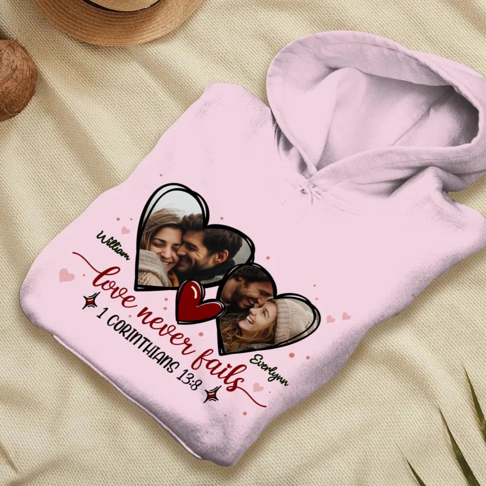 Love Is Patient, Love Is Kind, And It Endures All Things - Personalized Gifts For Couple - Unisex Hoodie