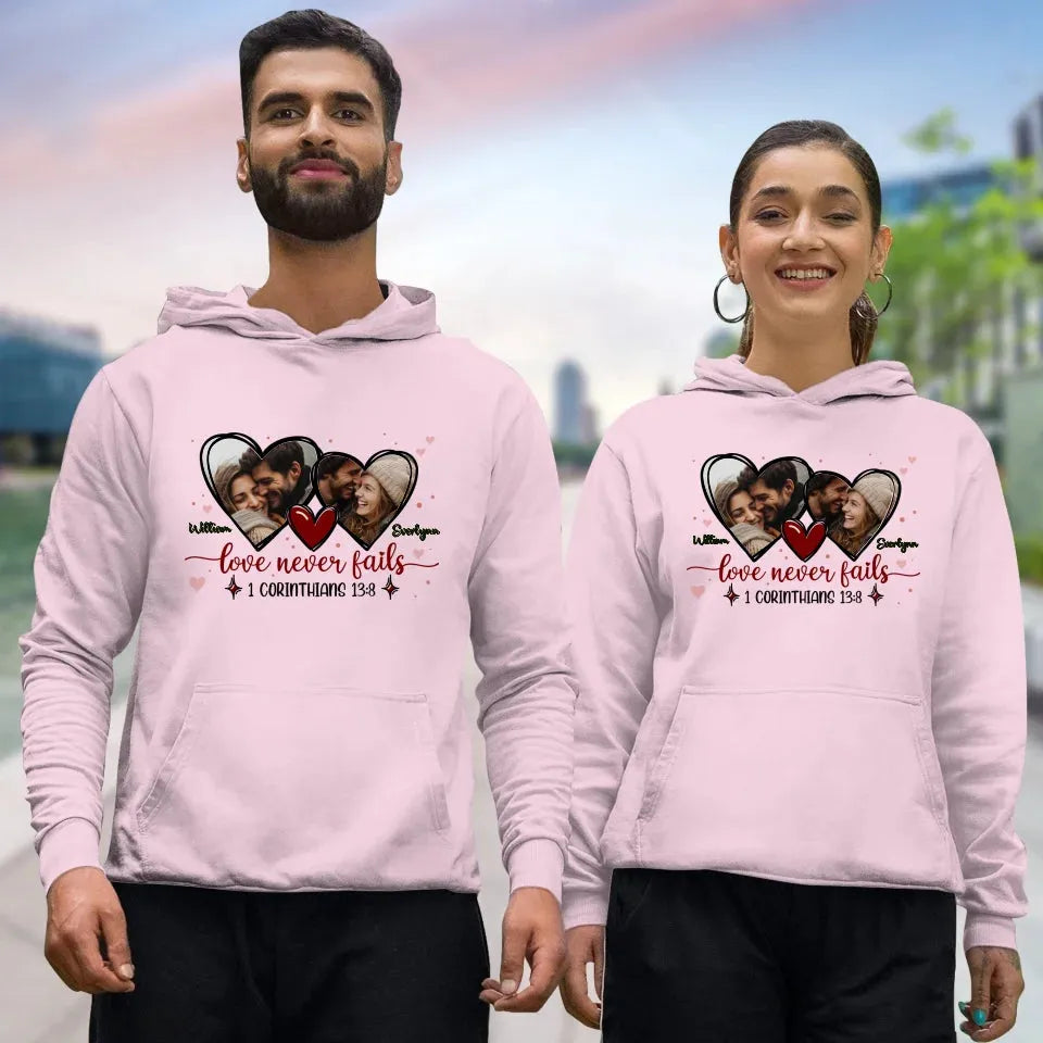 Love Is Patient, Love Is Kind, And It Endures All Things - Personalized Gifts For Couple - Unisex Hoodie