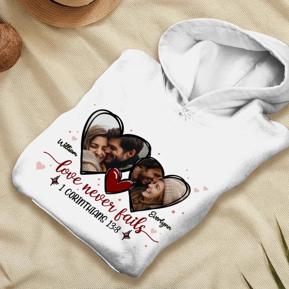 Love Is Patient, Love Is Kind, And It Endures All Things - Personalized Gifts For Couple - Unisex Hoodie