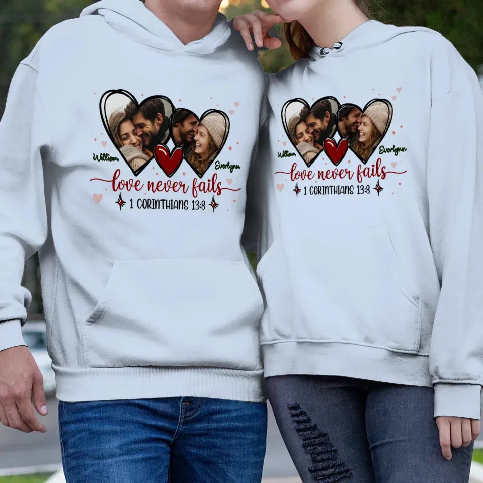 Love Is Patient, Love Is Kind, And It Endures All Things - Personalized Gifts For Couple - Unisex Hoodie