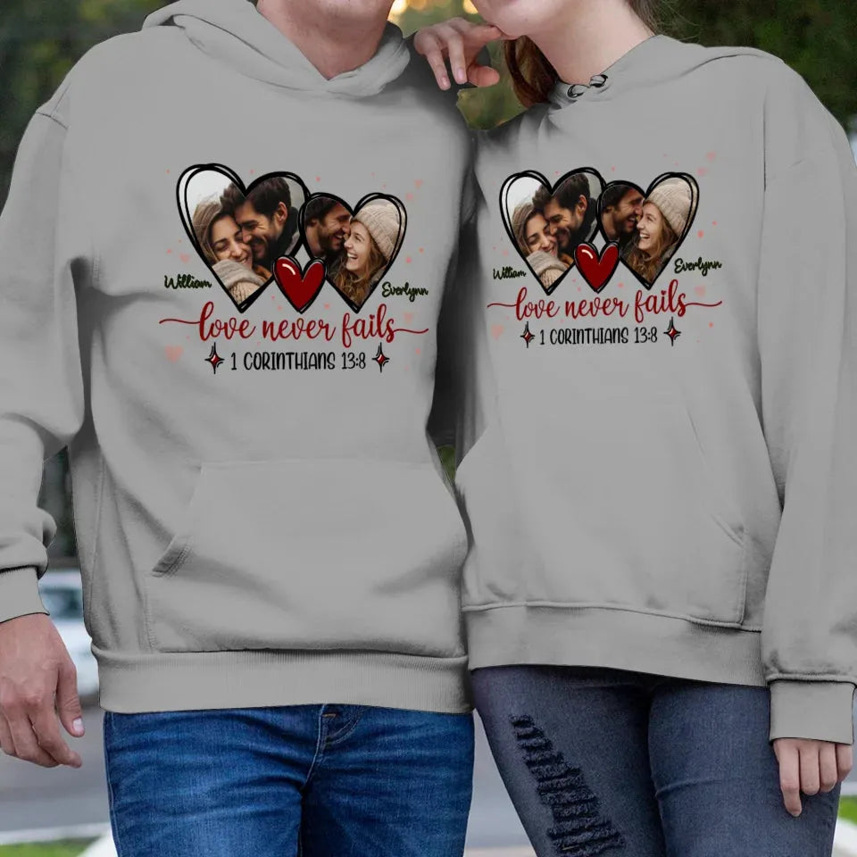 Love Is Patient, Love Is Kind, And It Endures All Things - Personalized Gifts For Couple - Unisex Hoodie