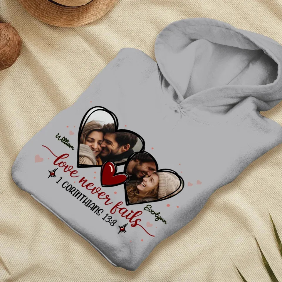 Love Is Patient, Love Is Kind, And It Endures All Things - Personalized Gifts For Couple - Unisex Hoodie