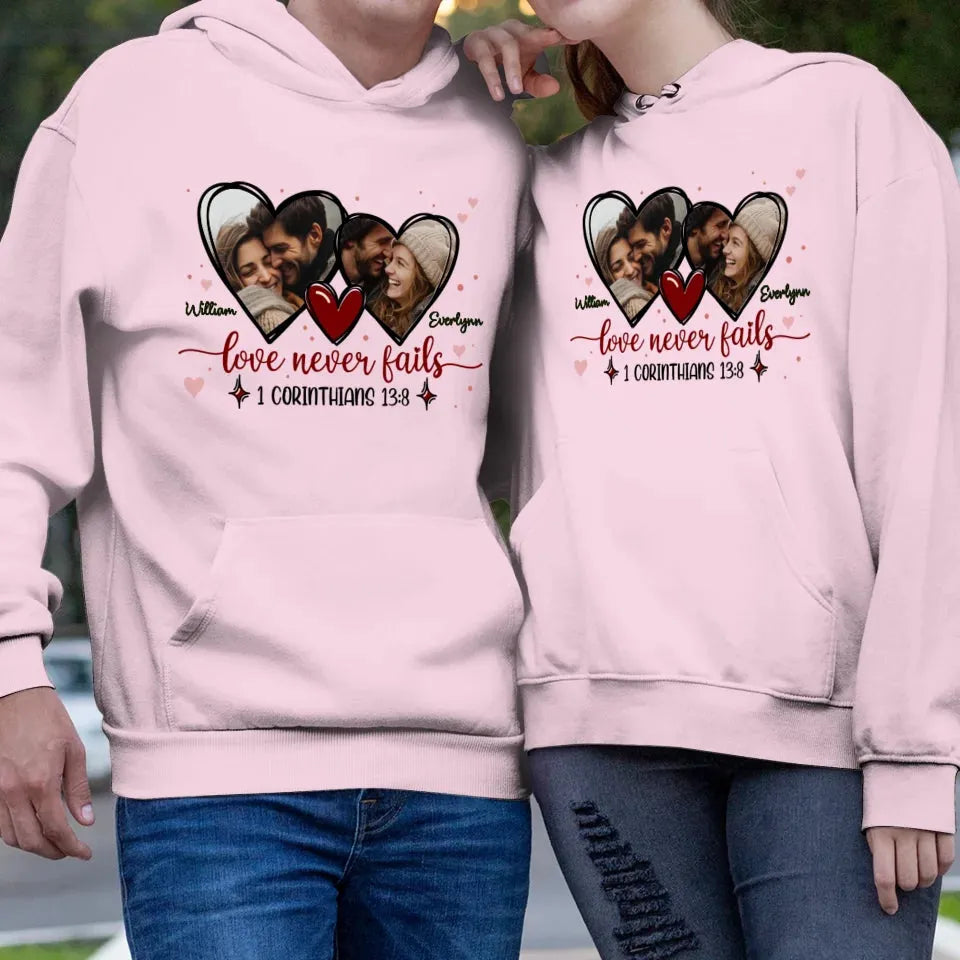 Love Is Patient, Love Is Kind, And It Endures All Things - Personalized Gifts For Couple - Unisex Hoodie