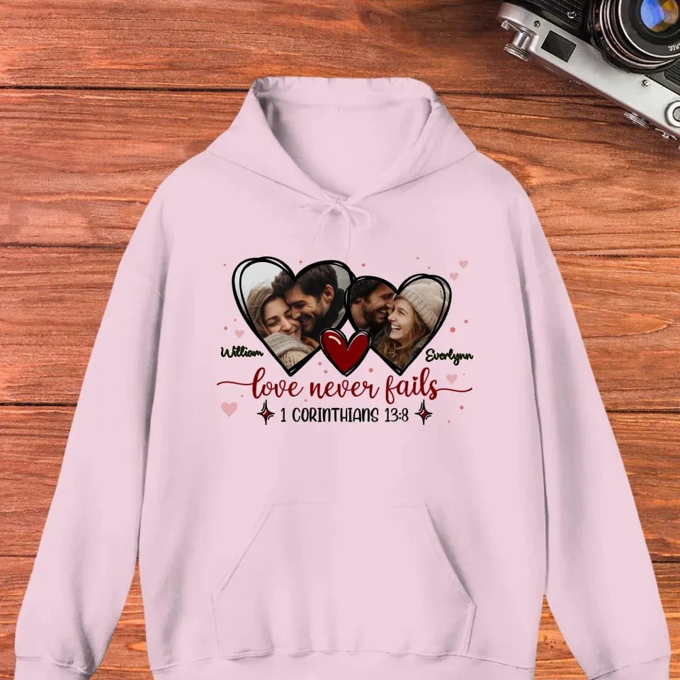 Love Is Patient, Love Is Kind, And It Endures All Things - Personalized Gifts For Couple - Unisex Hoodie