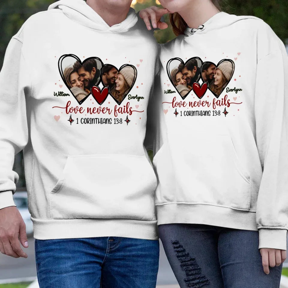 Love Is Patient, Love Is Kind, And It Endures All Things - Personalized Gifts For Couple - Unisex Hoodie