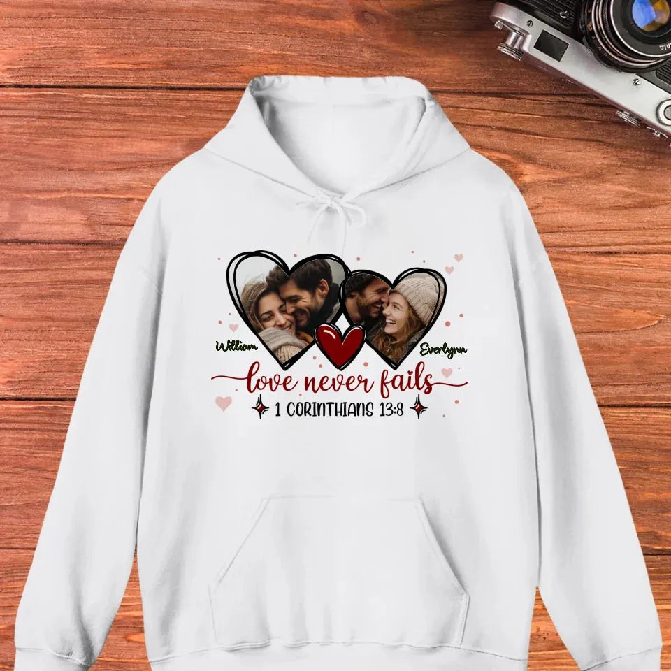 Love Is Patient, Love Is Kind, And It Endures All Things - Personalized Gifts For Couple - Unisex Hoodie