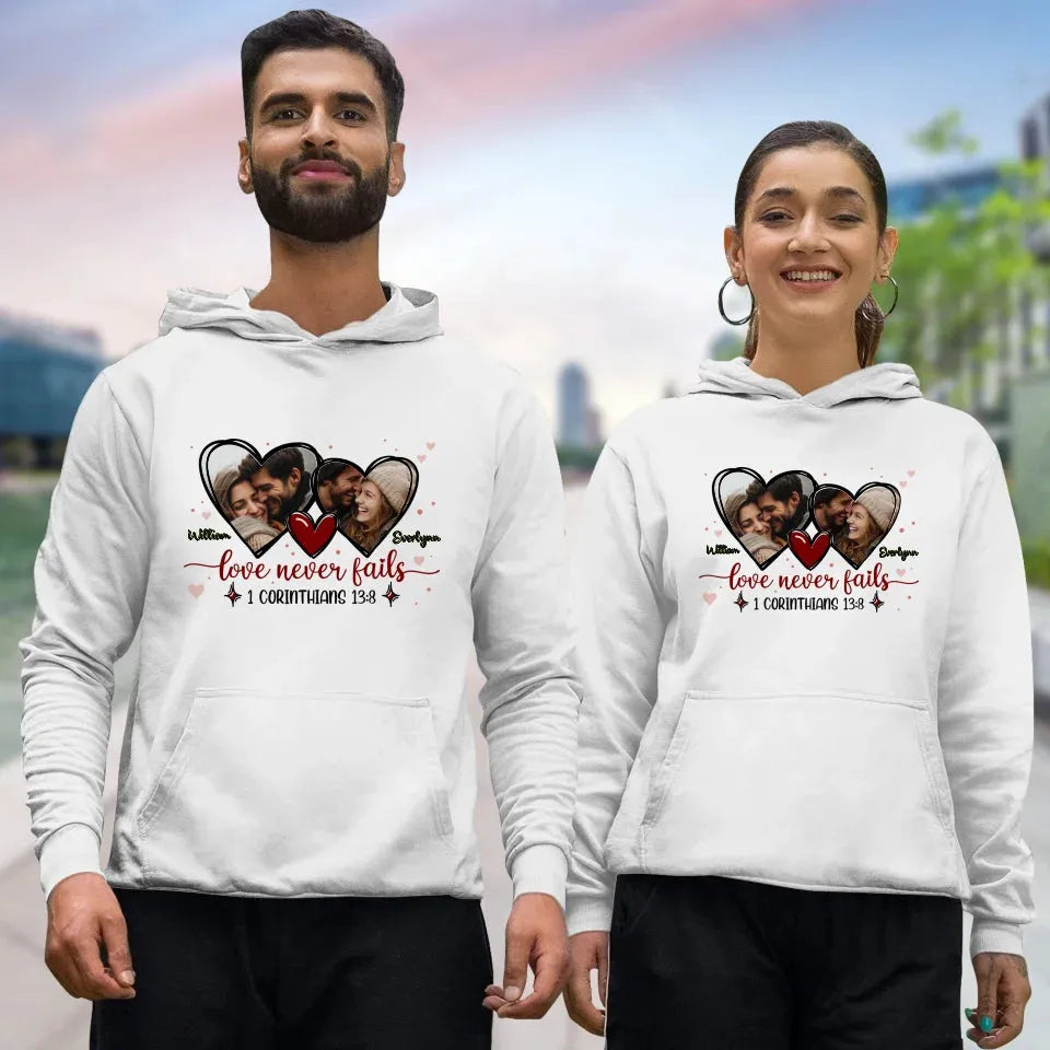 Love Is Patient, Love Is Kind, And It Endures All Things - Personalized Gifts For Couple - Unisex Hoodie