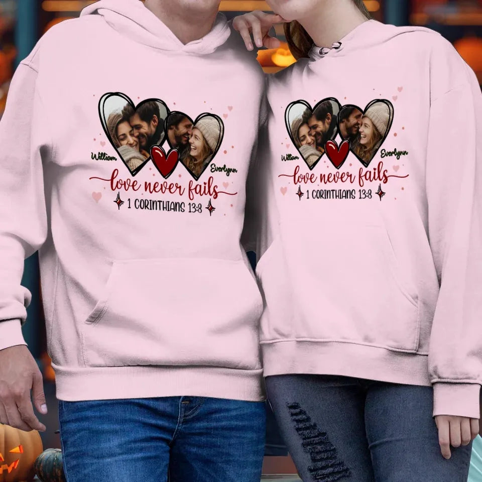 Love Is Patient, Love Is Kind, And It Endures All Things - Personalized Gifts For Couple - Unisex Hoodie