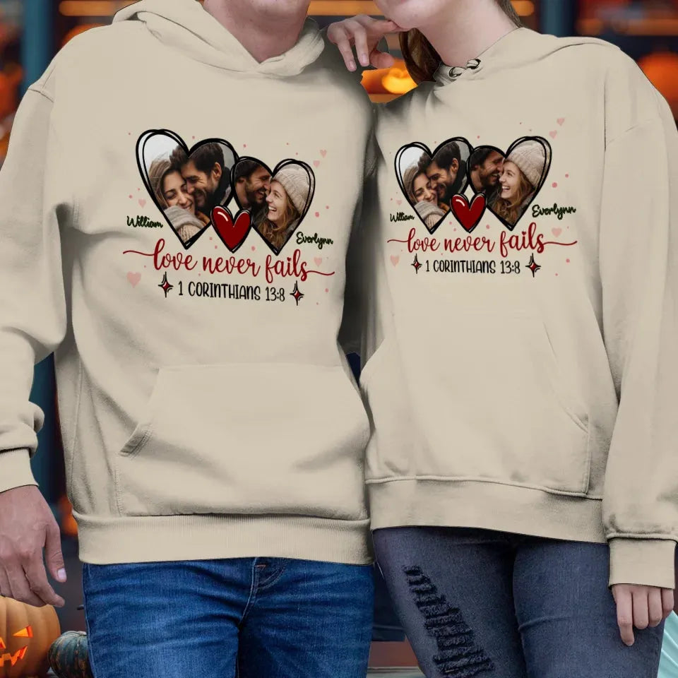 Love Is Patient, Love Is Kind, And It Endures All Things - Personalized Gifts For Couple - Unisex Hoodie