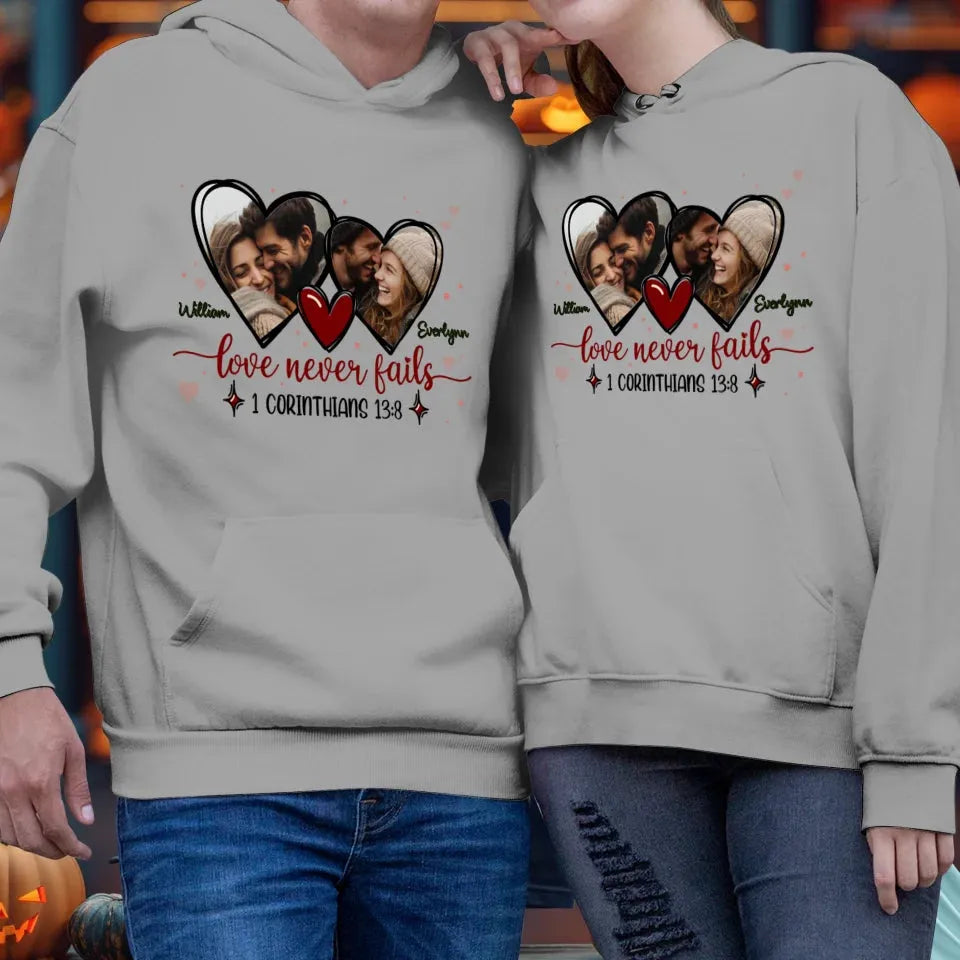 Love Is Patient, Love Is Kind, And It Endures All Things - Personalized Gifts For Couple - Unisex Hoodie