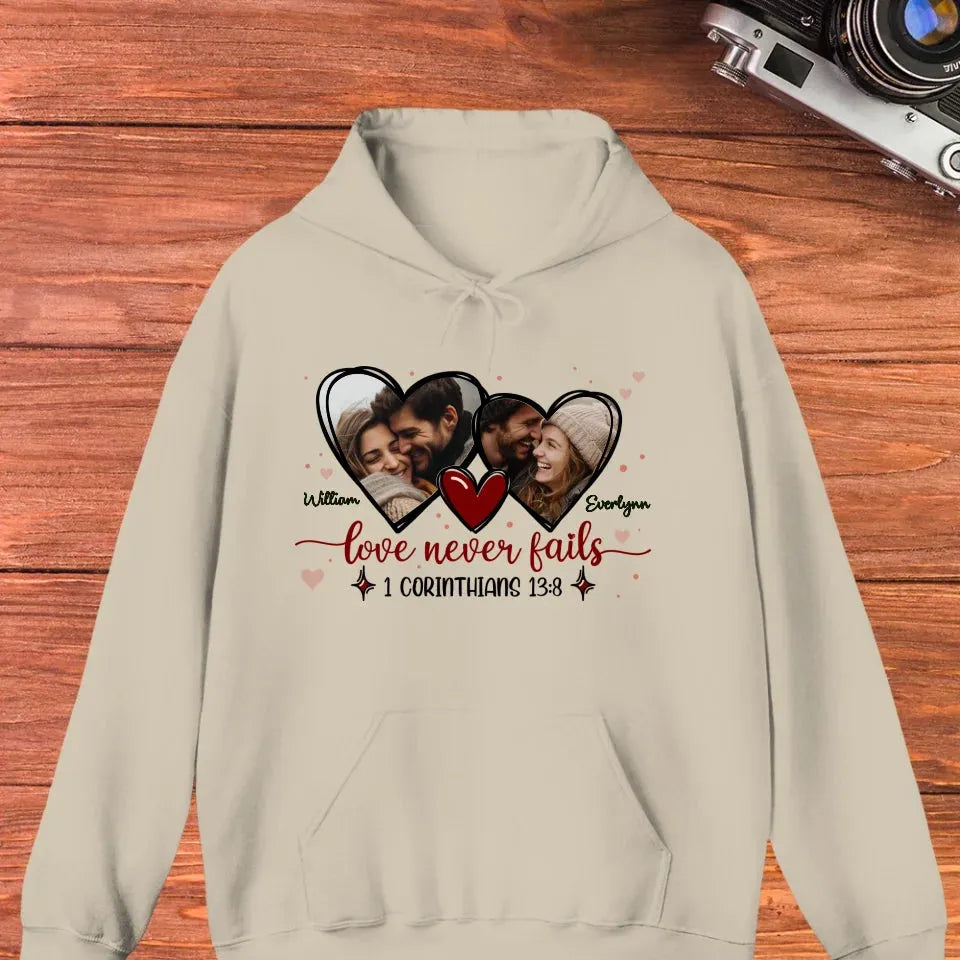 Love Is Patient, Love Is Kind, And It Endures All Things - Personalized Gifts For Couple - Unisex Hoodie