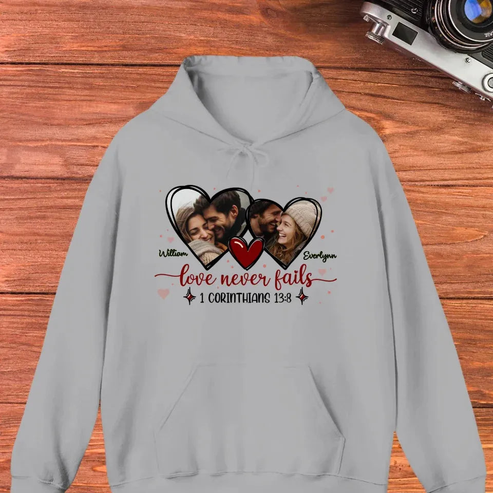 Love Is Patient, Love Is Kind, And It Endures All Things - Personalized Gifts For Couple - Unisex Hoodie