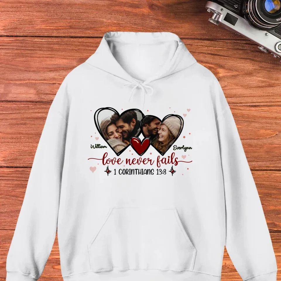 Love Is Patient, Love Is Kind, And It Endures All Things - Personalized Gifts For Couple - Unisex Hoodie