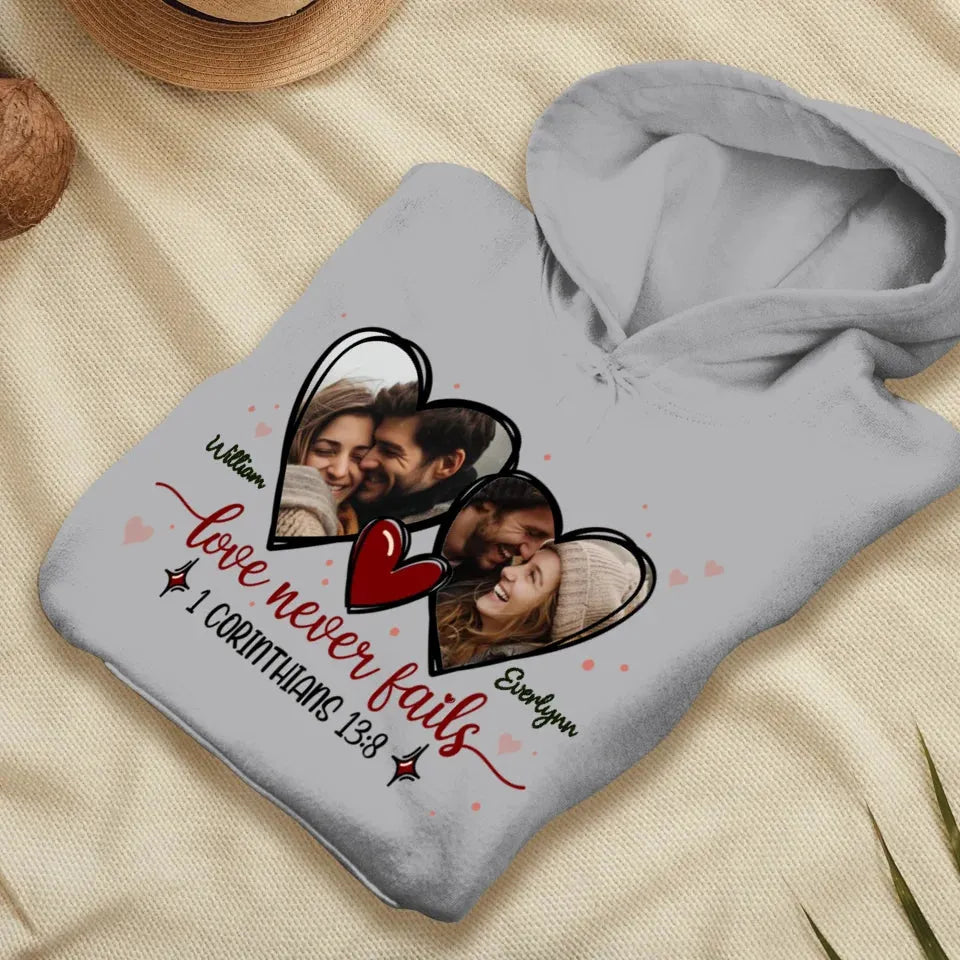 Love Is Patient, Love Is Kind, And It Endures All Things - Personalized Gifts For Couple - Unisex Hoodie