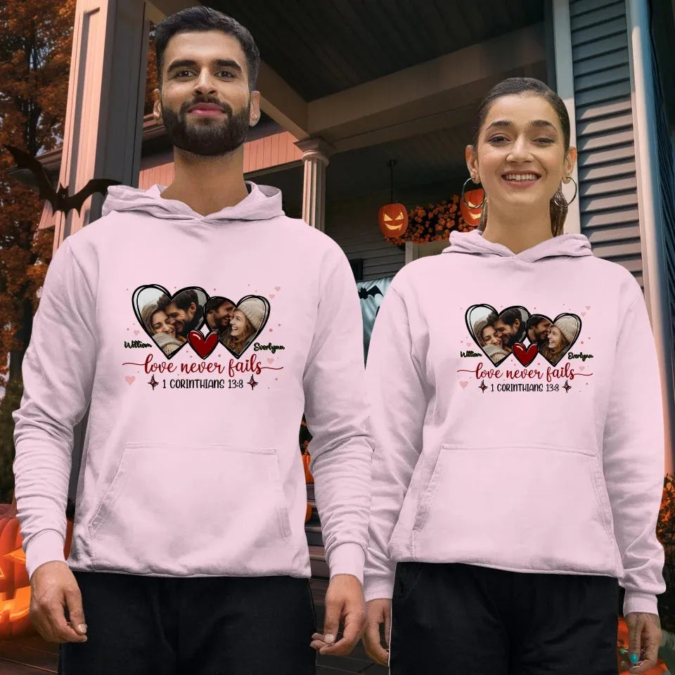 Love Is Patient, Love Is Kind, And It Endures All Things - Personalized Gifts For Couple - Unisex Hoodie