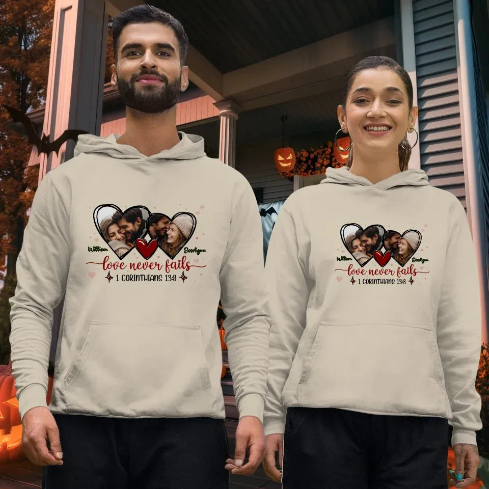 Love Is Patient, Love Is Kind, And It Endures All Things - Personalized Gifts For Couple - Unisex Hoodie