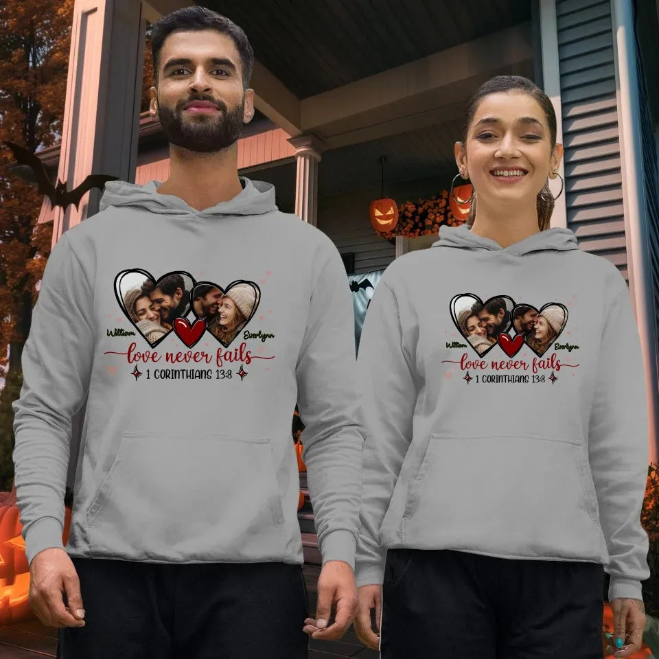 Love Is Patient, Love Is Kind, And It Endures All Things - Personalized Gifts For Couple - Unisex Hoodie