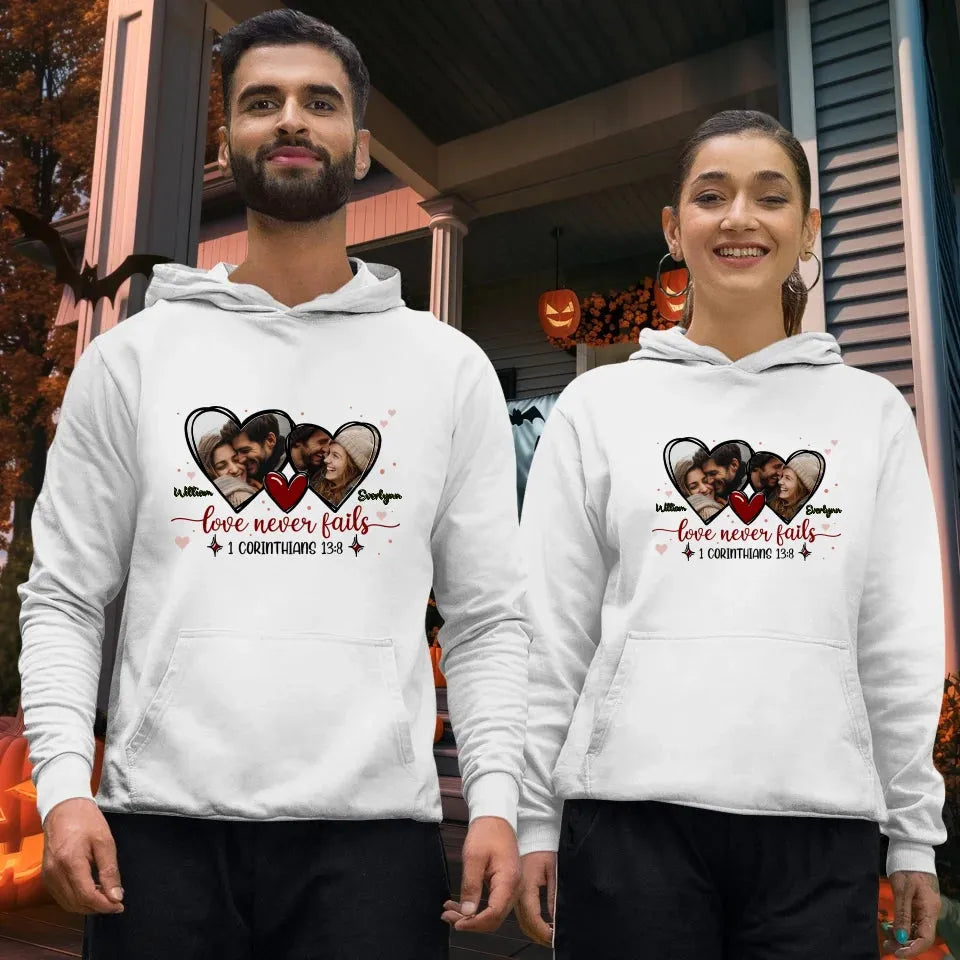 Love Is Patient, Love Is Kind, And It Endures All Things - Personalized Gifts For Couple - Unisex Hoodie