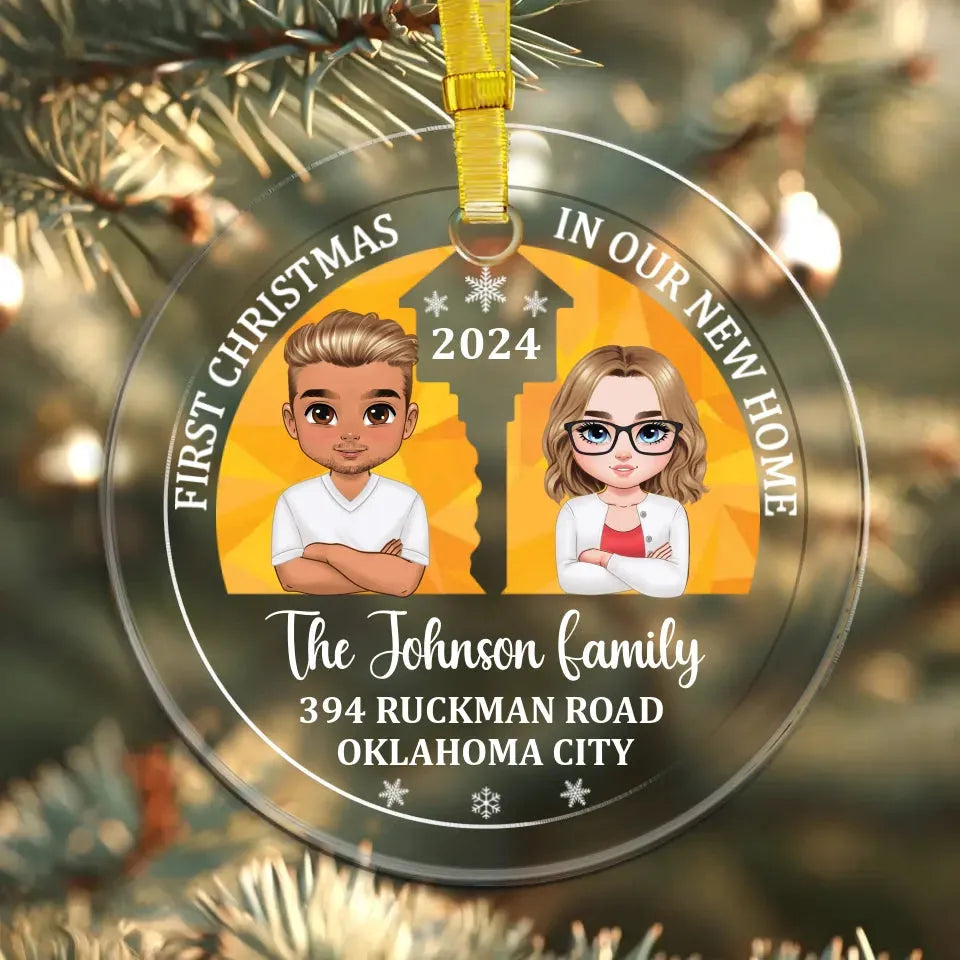 First Christmas In Our New Home, Husband And Wife - Personalized Gifts For Couple - Ornament