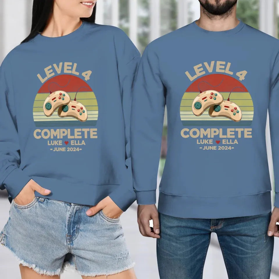 Level Complete - Personalized Gifts For Couples - Unisex Sweater