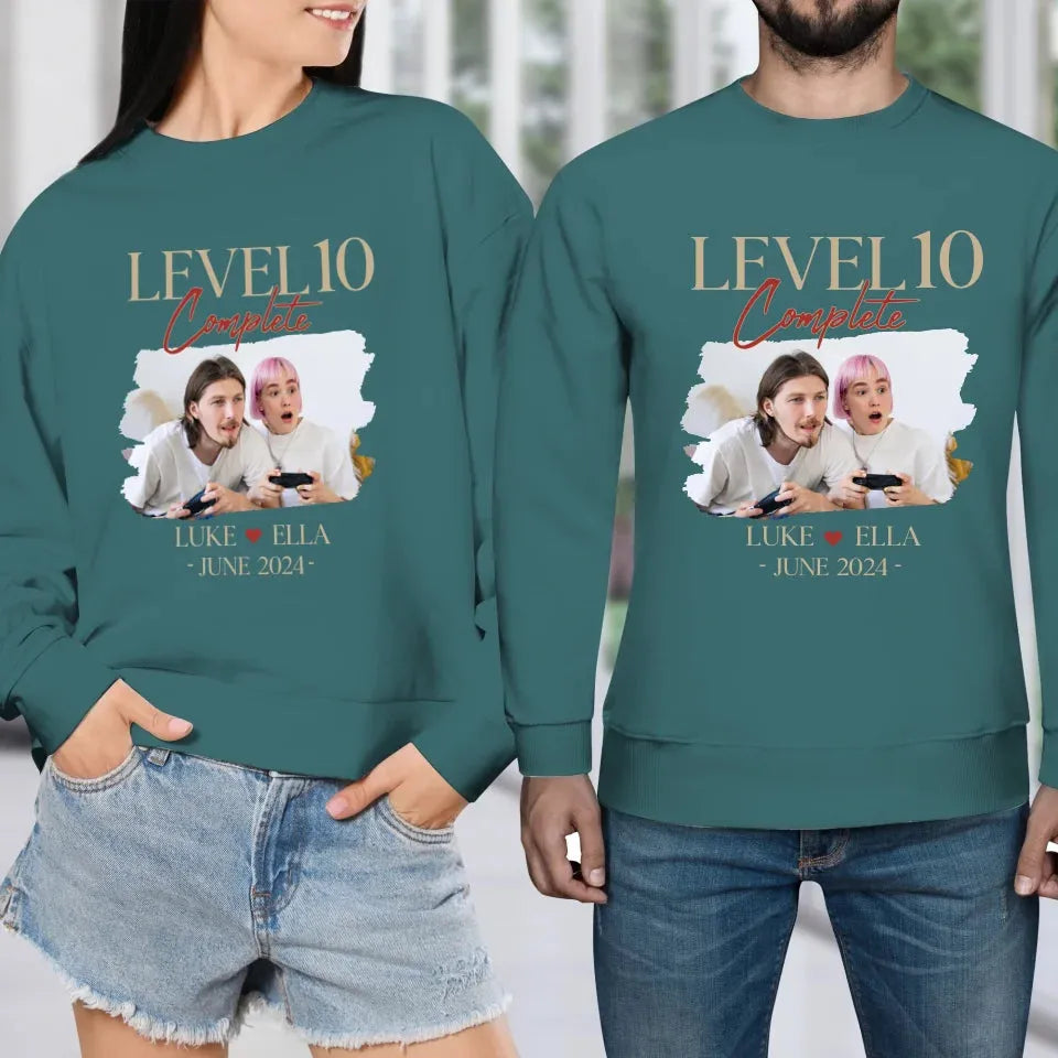 Level Up Complete - Personalized Gifts For Couples - Unisex Sweater