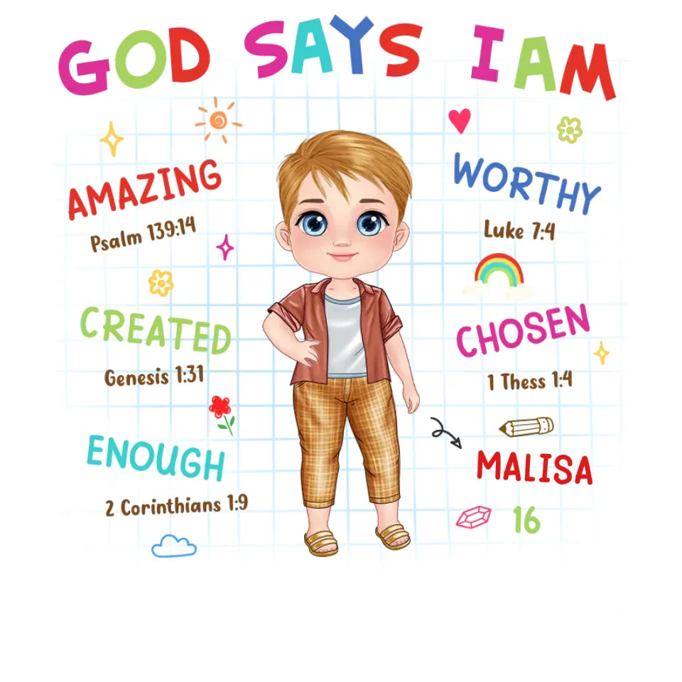 God Says I Am Amazing - Personalized Gifts For Kid - Unisex  Sweater