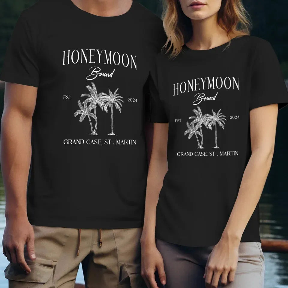 Honeymoon Bound - Personalized Gifts For Couples - Unisex T-Shirt