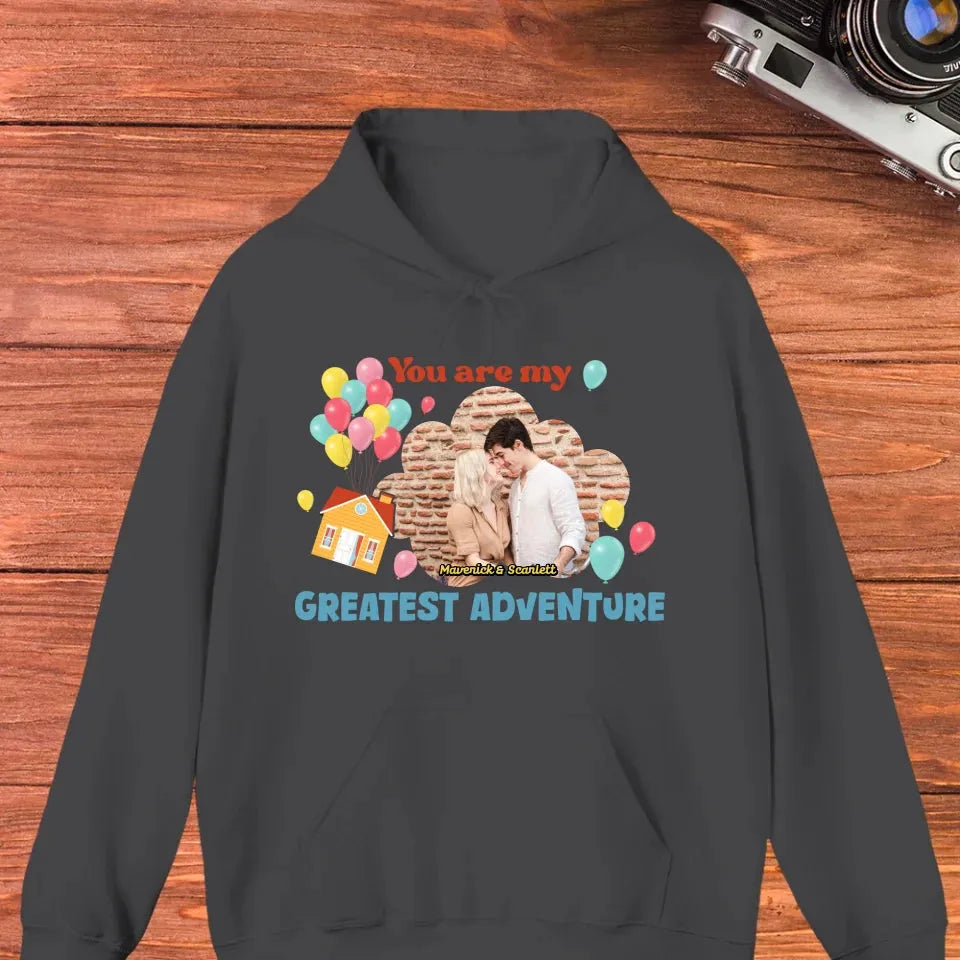 You're My Greatest Adventure Valentine Couple - Personalized Gifts For Couple - Unisex Hoodie