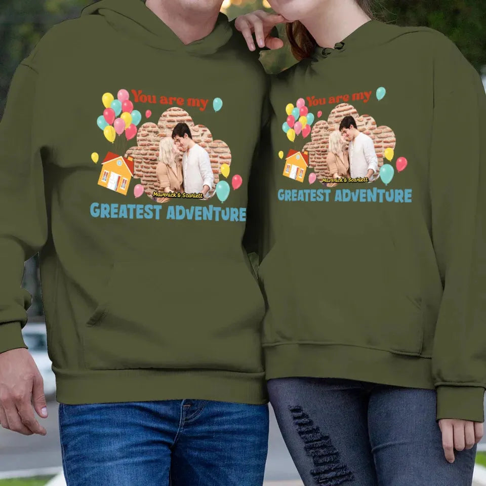 You're My Greatest Adventure Valentine Couple - Personalized Gifts For Couple - Unisex Hoodie