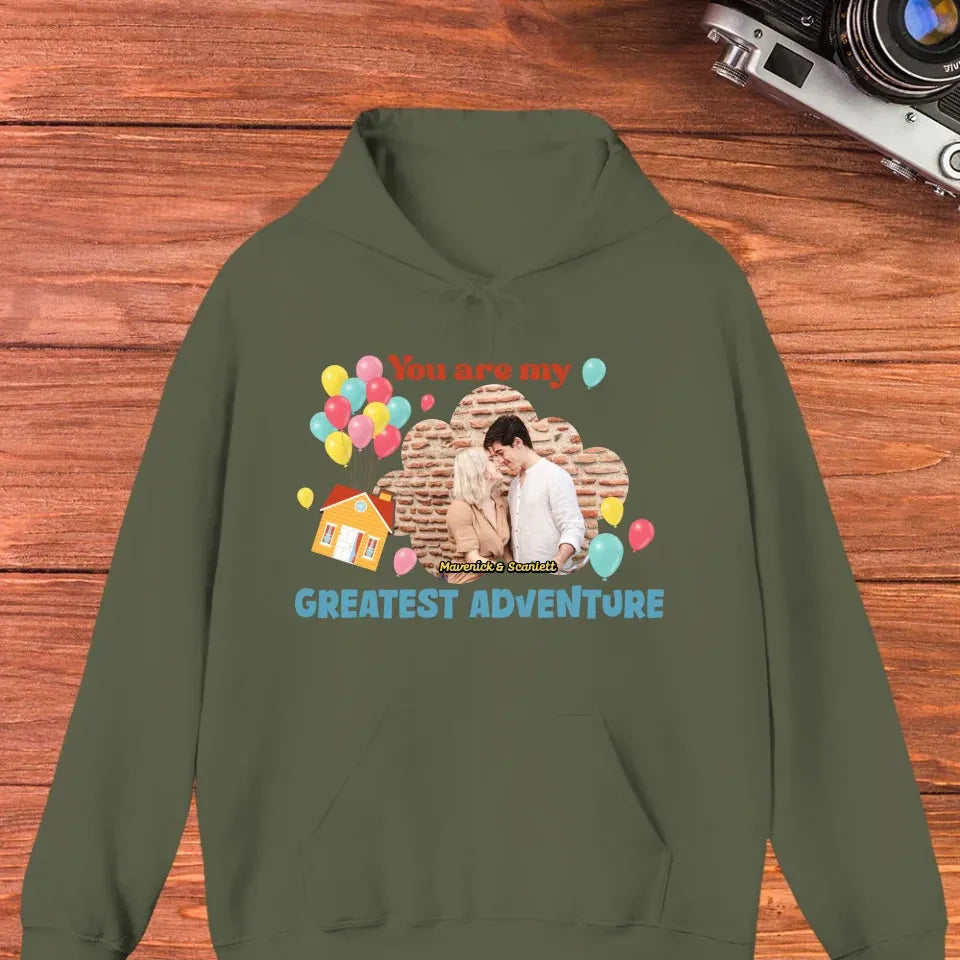 You're My Greatest Adventure Valentine Couple - Personalized Gifts For Couple - Unisex Hoodie