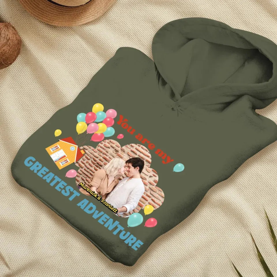 You're My Greatest Adventure Valentine Couple - Personalized Gifts For Couple - Unisex Hoodie