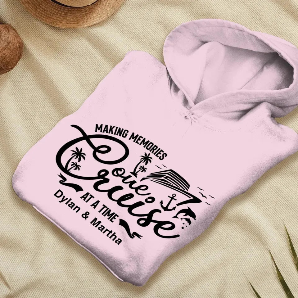 Make Memories One Cruise At A Time - Personalized Gifts For Couple - Unisex Hoodie