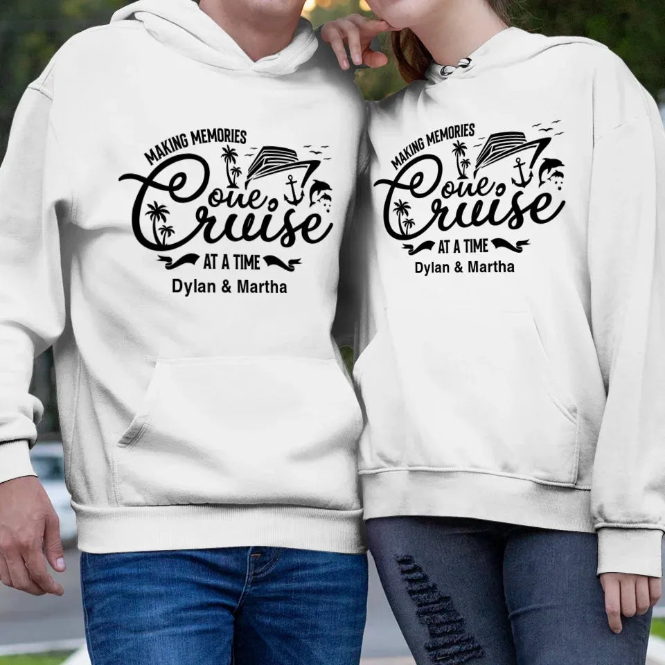 Make Memories One Cruise At A Time - Personalized Gifts For Couple - Unisex Hoodie