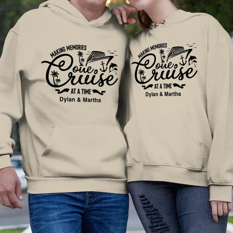 Make Memories One Cruise At A Time - Personalized Gifts For Couple - Unisex Hoodie