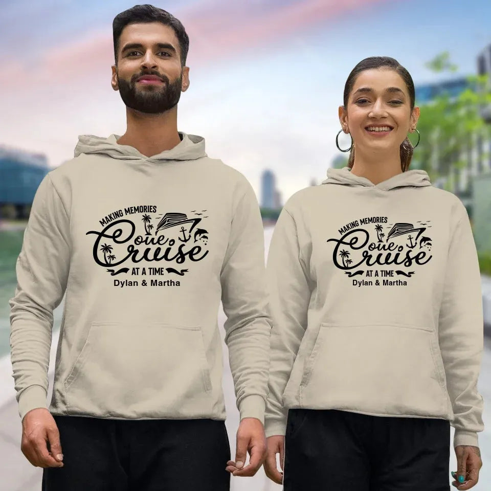 Make Memories One Cruise At A Time - Personalized Gifts For Couple - Unisex Hoodie