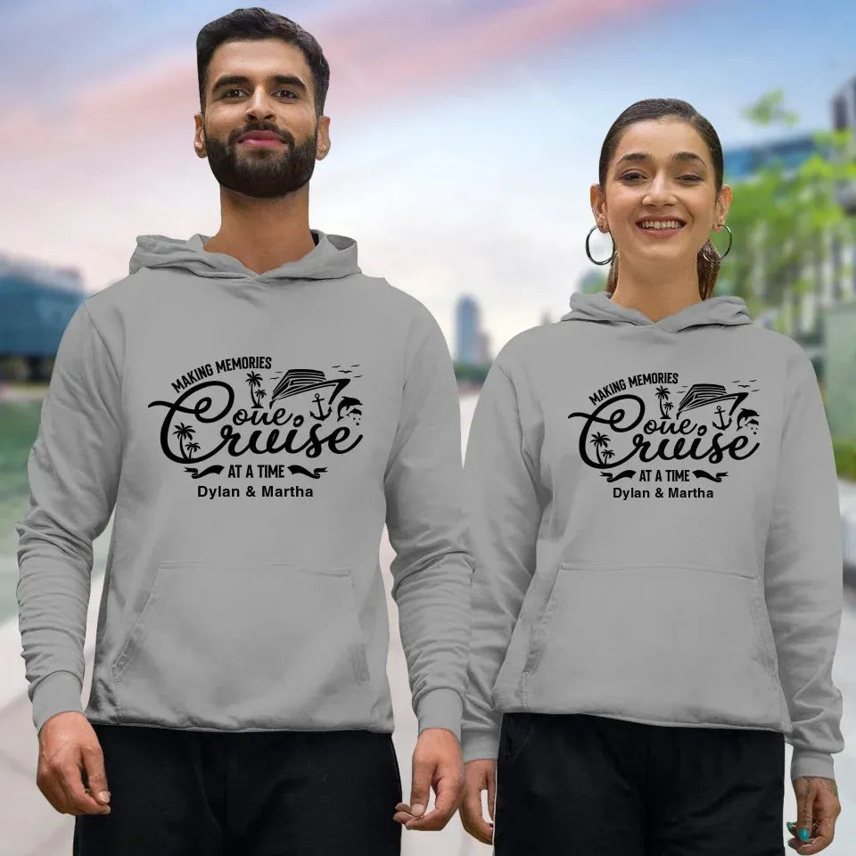 Make Memories One Cruise At A Time - Personalized Gifts For Couple - Unisex Hoodie