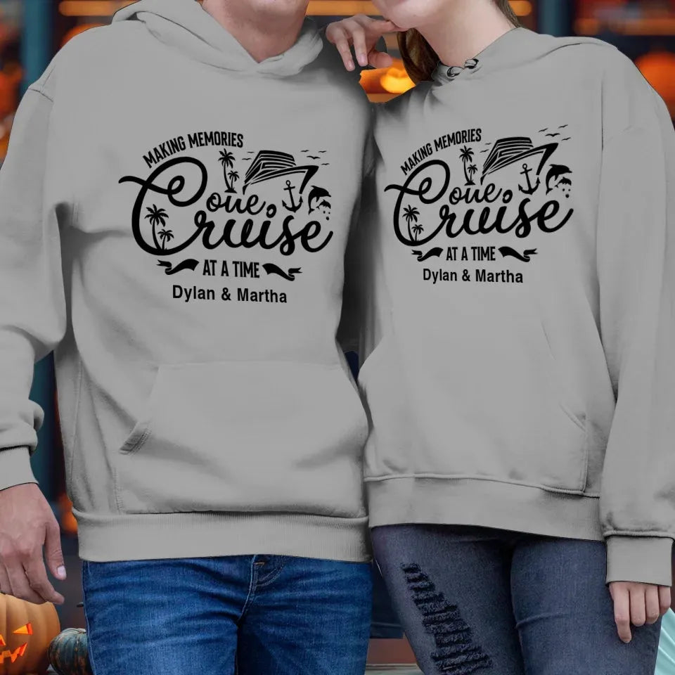 Make Memories One Cruise At A Time - Personalized Gifts For Couple - Unisex Hoodie