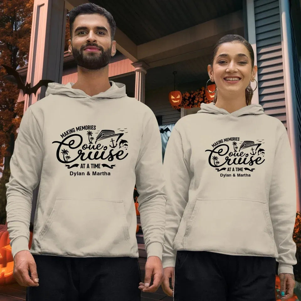 Make Memories One Cruise At A Time - Personalized Gifts For Couple - Unisex Hoodie