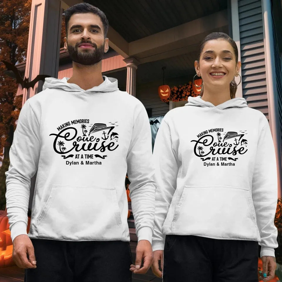 Make Memories One Cruise At A Time - Personalized Gifts For Couple - Unisex Hoodie