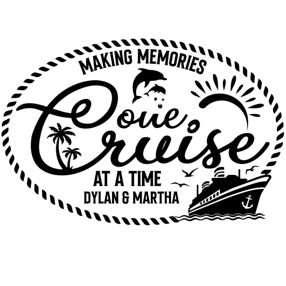 Make Memories One Cruise At A Time, Oval Shape - Personalized Gifts For Couple - Unisex Hoodie