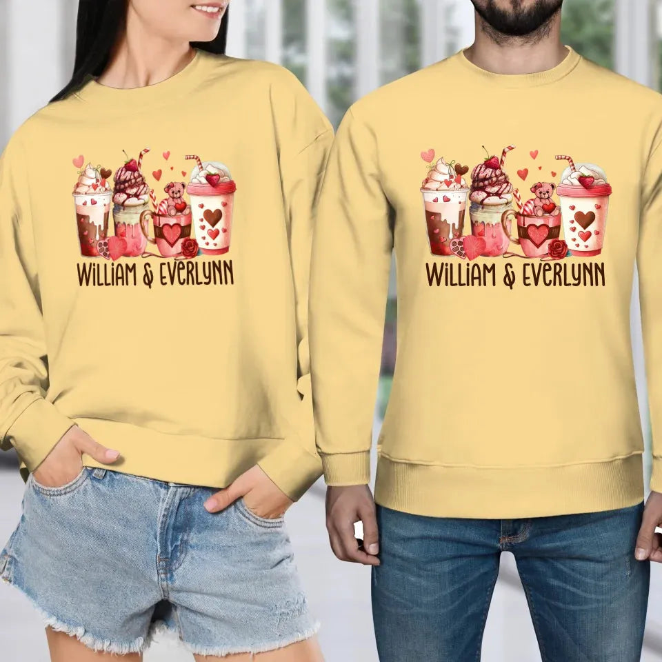 Coffee And Valentine Gifts Make Our Days Extra-Special - Personalized Gifts For Couple - Unisex Sweater