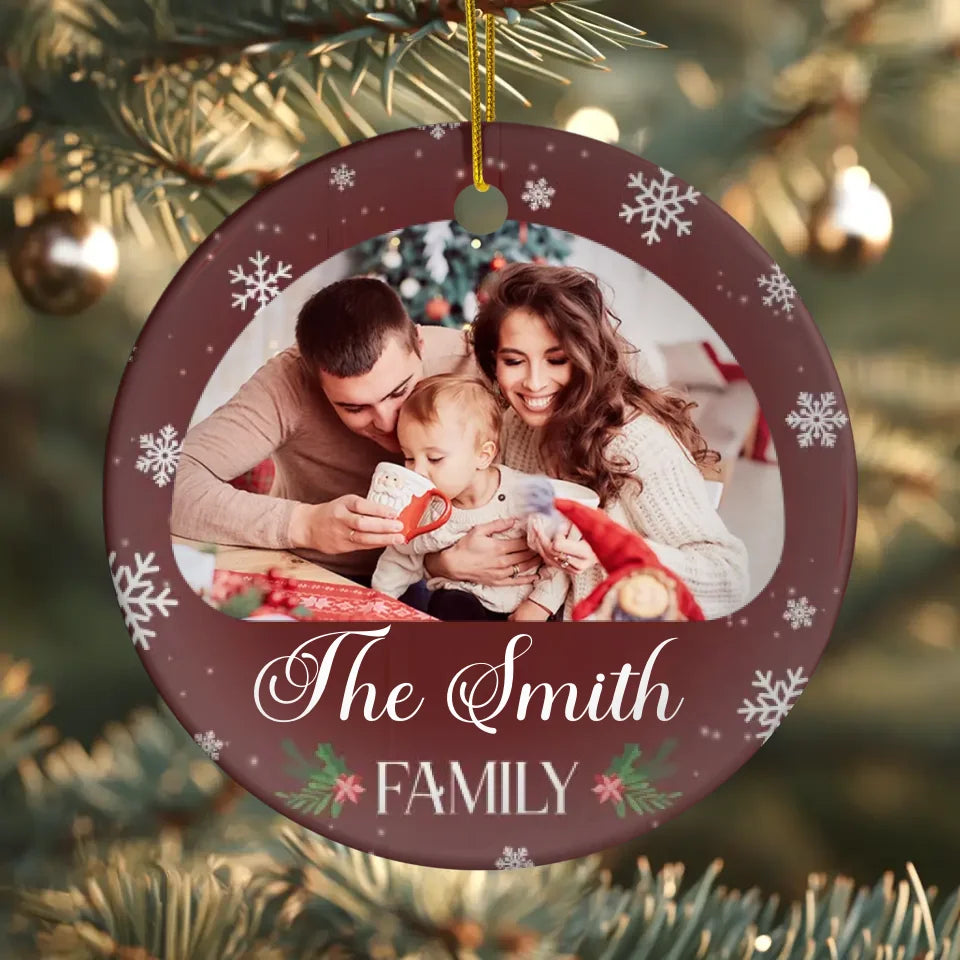 Christmas In My Family - Custom Photo - Personalized Gifts For Family - Ornament