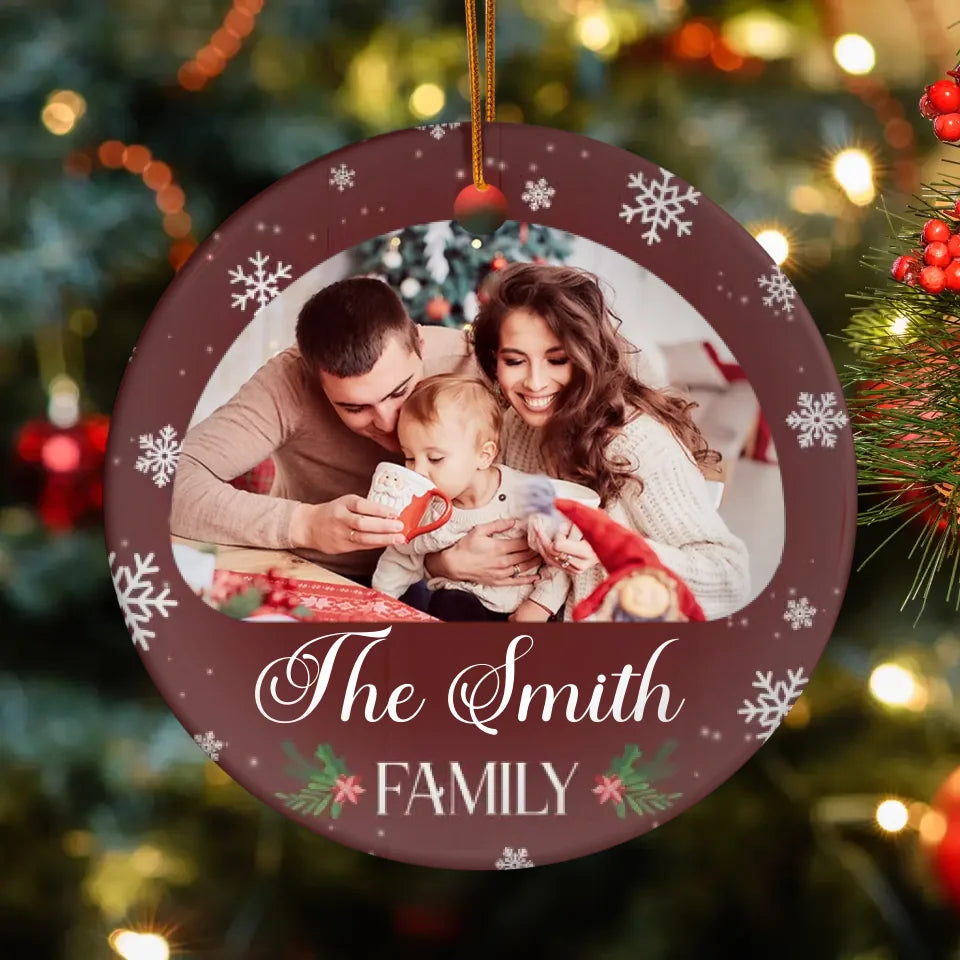 Christmas In My Family - Custom Photo - Personalized Gifts For Family - Ornament