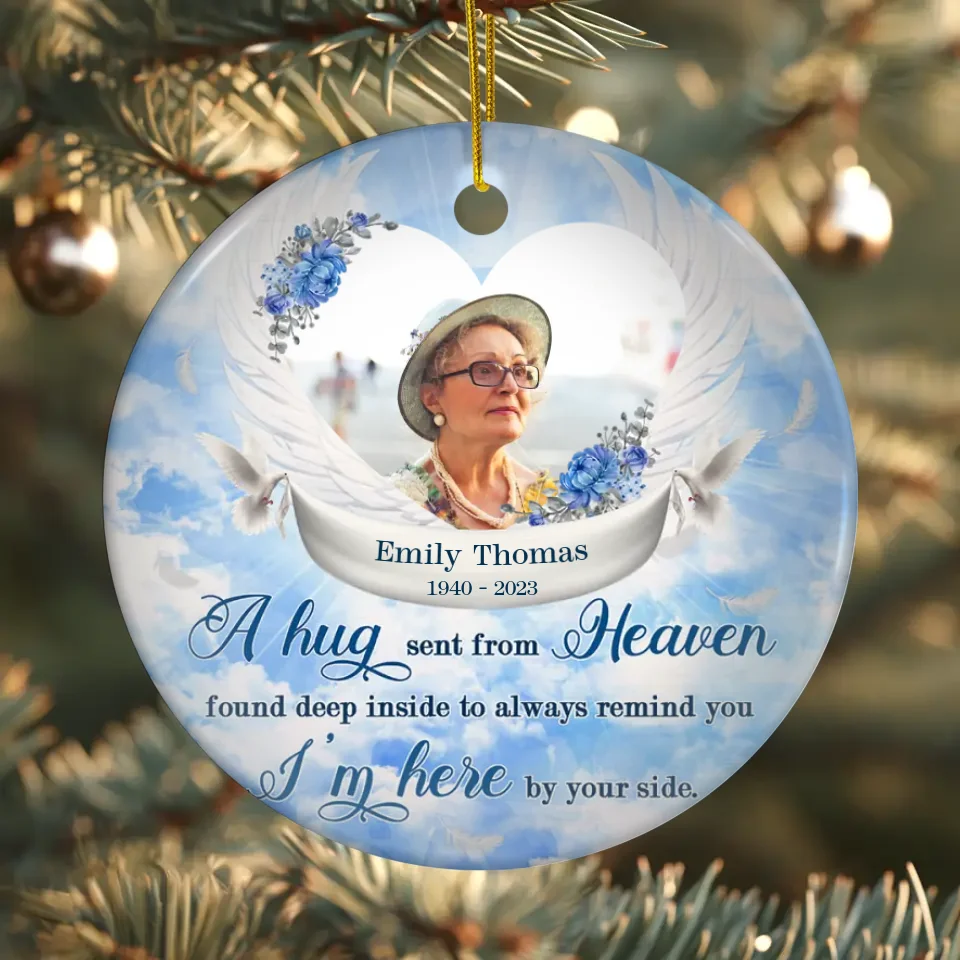 A Hug From Heaven - Personalized Ceramic Ornament