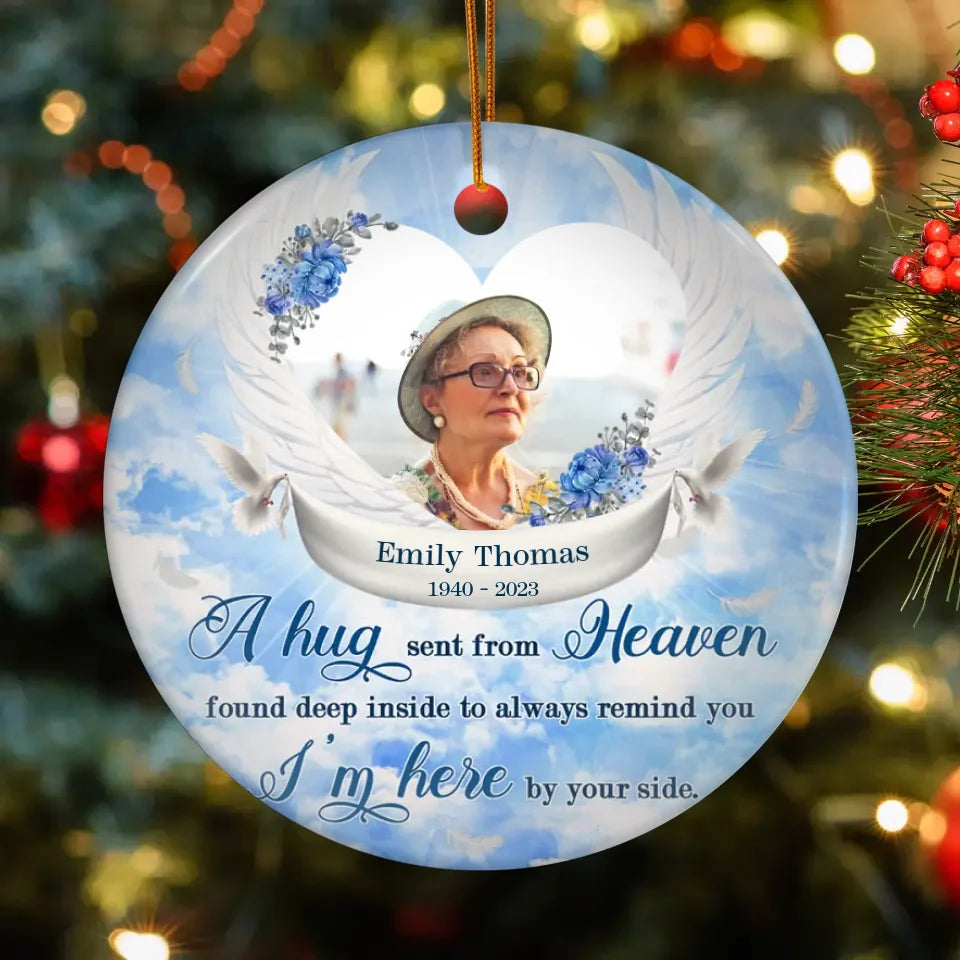 A Hug From Heaven - Personalized Ceramic Ornament