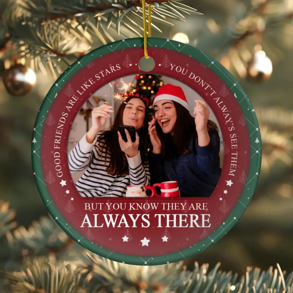 Eternal Friendship - Custom Photo - Personalized Gifts For Besties - Glass Ornament