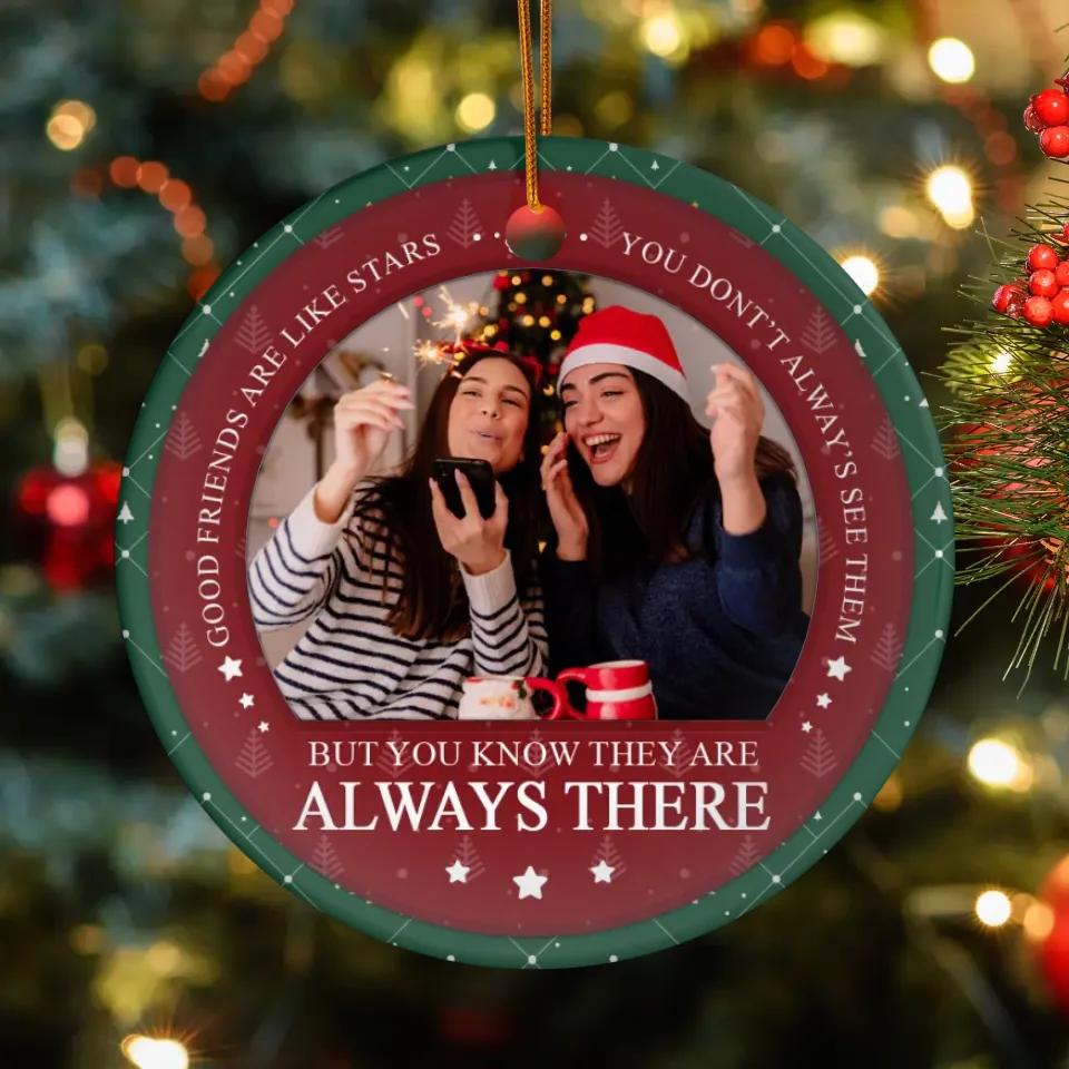 Eternal Friendship - Custom Photo - Personalized Gifts For Besties - Glass Ornament