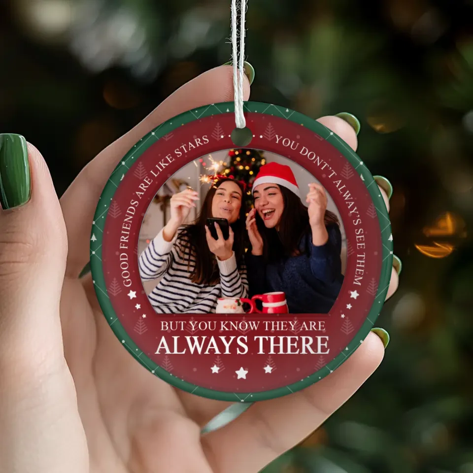 Eternal Friendship - Custom Photo - Personalized Gifts For Besties - Glass Ornament